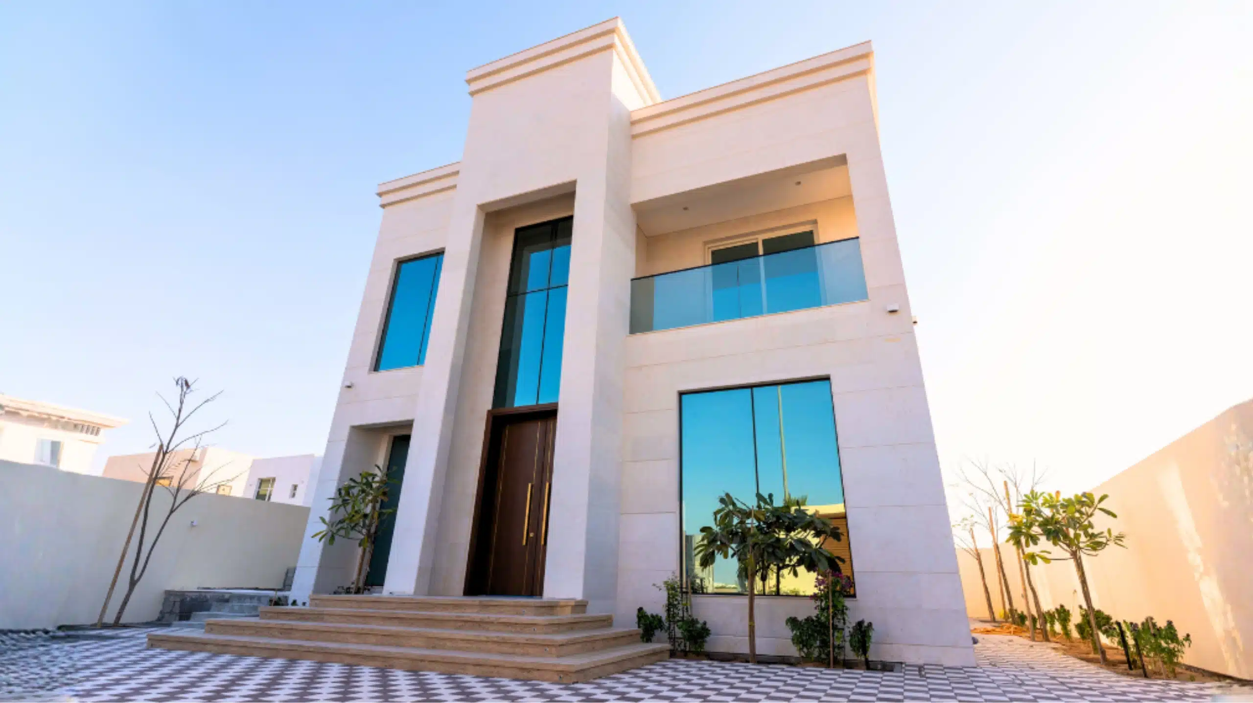 Al Hoshi villa completed aluminium and glass work by OBA Aluminium & Glass UAE