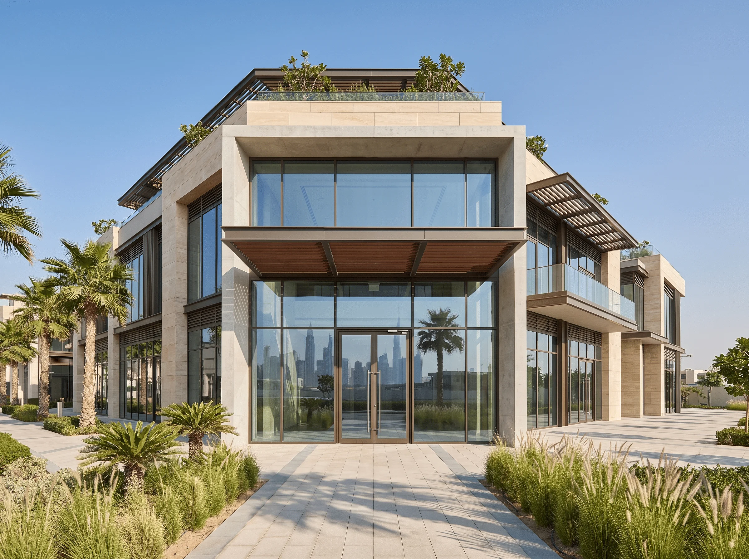 Glass doors for commercial properties in Dubai