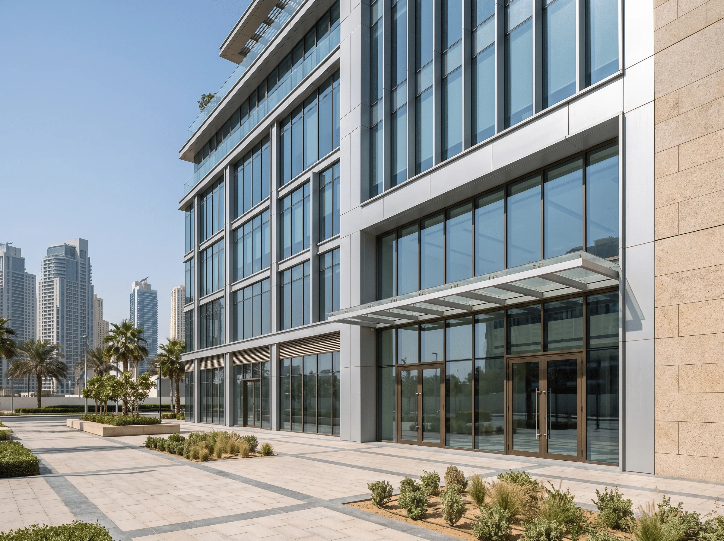 Glass doors for corporate offices in Dubai